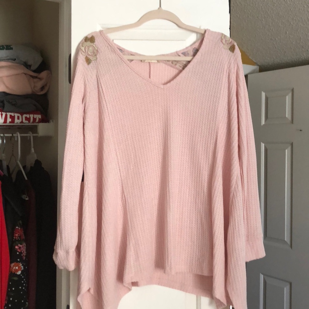 Altar’d state pink thermal top